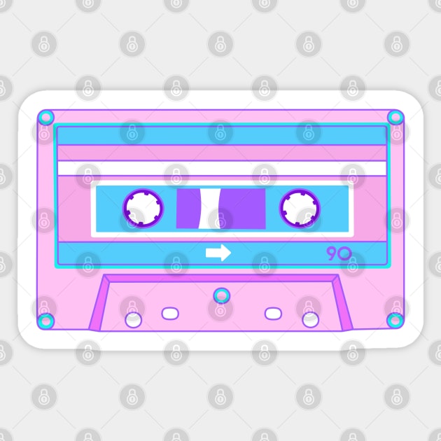 Trans Pride Cassette Sticker by Liz Disenchanted